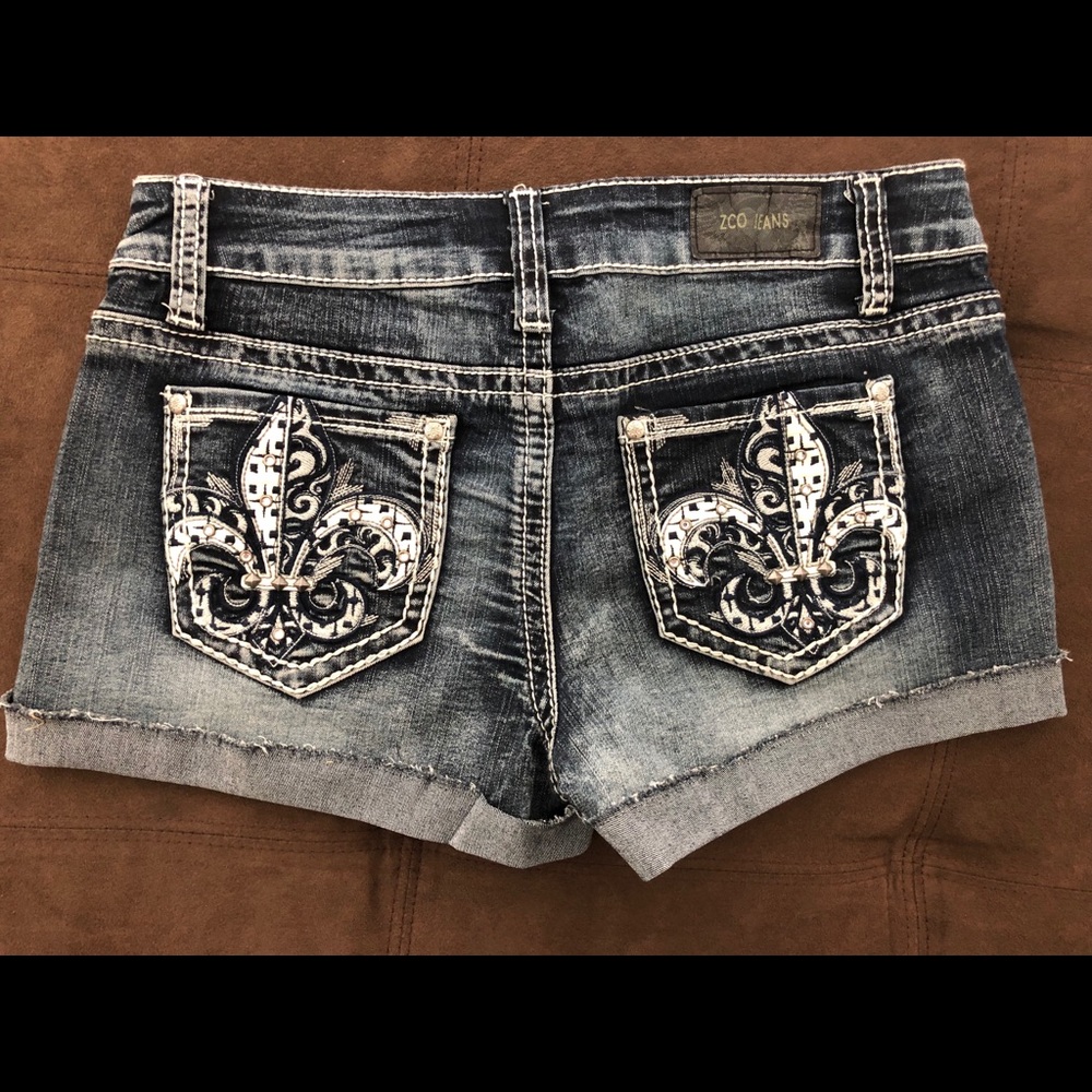 ZCO JEANS Dark Blue Booty Shorts Juniors Size 7